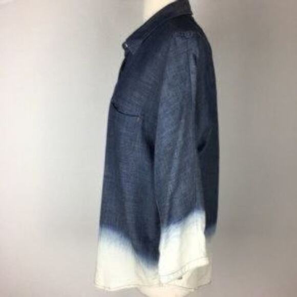 7 for all Mankind Bleached Chambray Shirt Small - Picture 5 of 7
